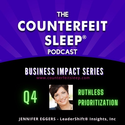The Counterfeit Sleep Podcast episode featuring Jennifer Eggers